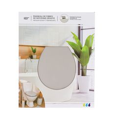 Abattant WC gris clair 37.5x46cm