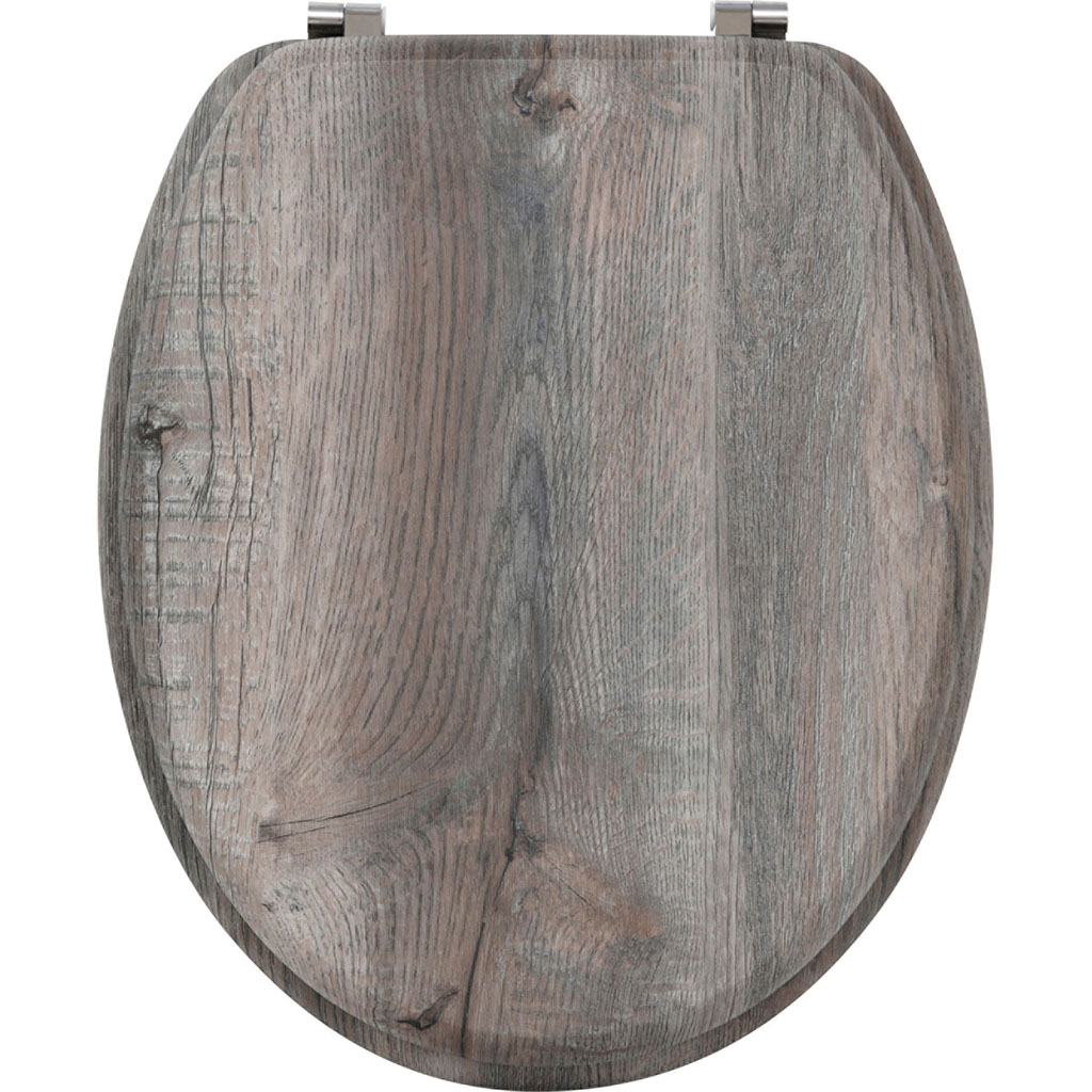 Abattant WC MDF bois brut 37.5x46cm - Centrakor