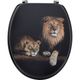 Abattant WC MDF imprimé lions 37.5x46cm