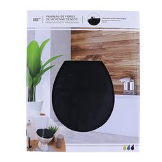 Abattant WC noir 37.5x46cm