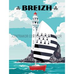 Affiche déco Bretons 30x40cm