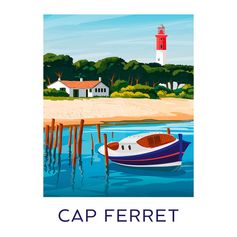 Affiche déco Cap Ferret 30x40cm