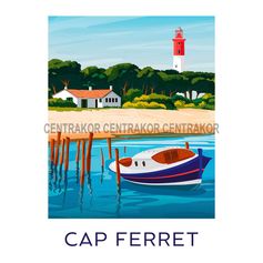 Affiche déco Cap Ferret 30x40cm