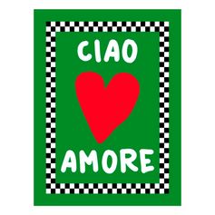 Affiche déco CIAO AMORE 30x40cm