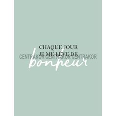 Affiche déco citation bonheur vert 30x40cm