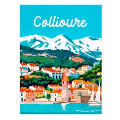 Affiche déco Collioure 30x40cm