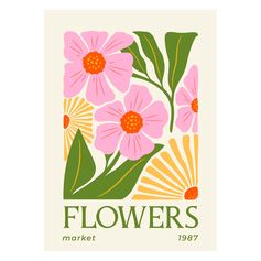 Affiche déco EXPO FLOWERS 50x70cm