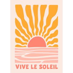 Affiche déco illustration vive le soleil 21x29.7cm