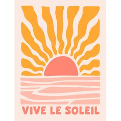 Affiche déco illustration vive le soleil 30x40cm