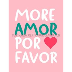 Affiche déco inscription more amor por famor 30x40cm