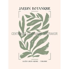 Affiche déco jardin botanique 30x40cm