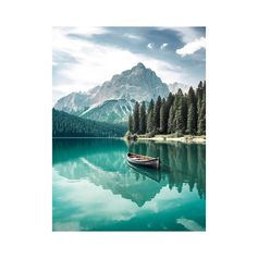 Affiche déco Lac 21x29.7cm