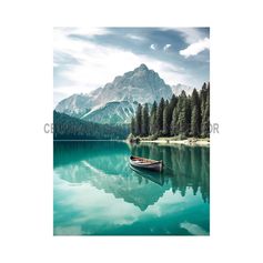 Affiche déco Lac 21x29.7cm