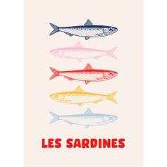 Affiche déco les sardines 21x29.7cm
