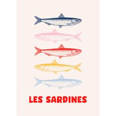 Affiche déco les sardines 21x29.7cm