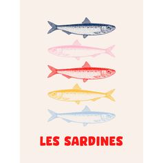 Affiche déco les sardines 30x40cm