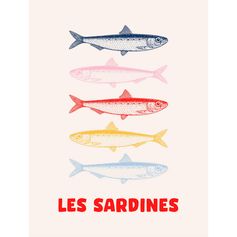 Affiche déco les sardines 30x40cm
