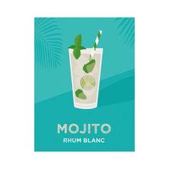 Affiche déco mojito 30x40cm