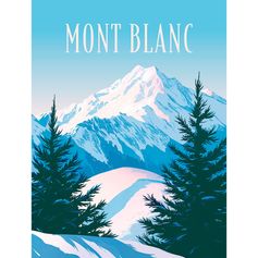Affiche déco Mont Blanc 30x40cm