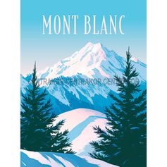 Affiche déco Mont Blanc 30x40cm