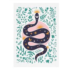 Affiche déco MYSTIC SNAKE 21x29.7cm