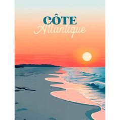 Affiche déco Océan Atlantique 30x40cm