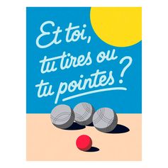 Affiche déco pétanque 30x40cm