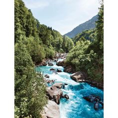 Affiche déco photo rivière suisse 30x40cm