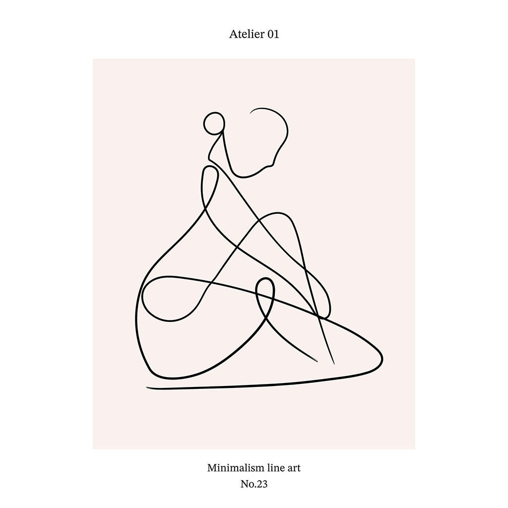 Affiche déco silhouette minimaliste 30x40cm