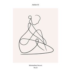 Affiche déco silhouette minimaliste 30x40cm