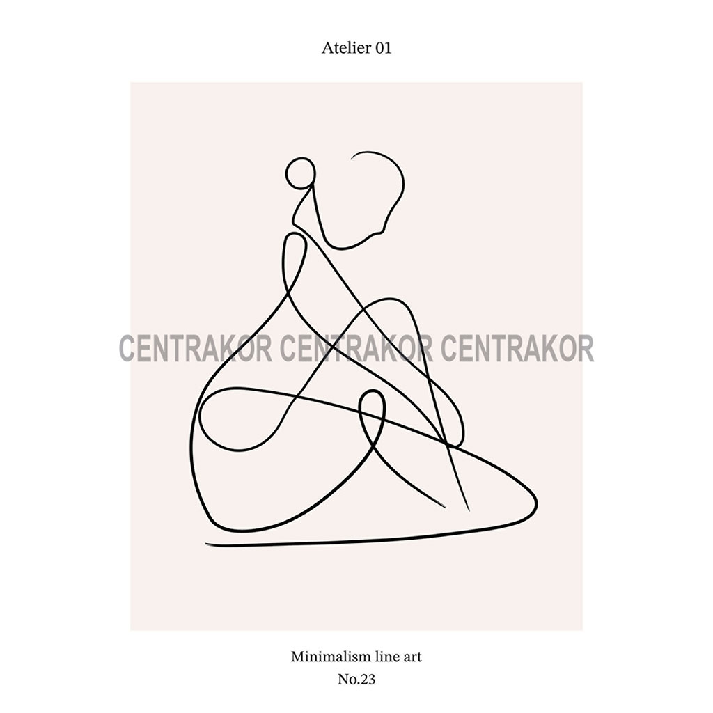 Affiche déco silhouette minimaliste 30x40cm