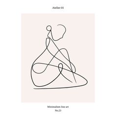 Affiche déco silhouette minimaliste 30x40cm