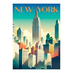 Affiche déco Skyline New-York 30x40cm