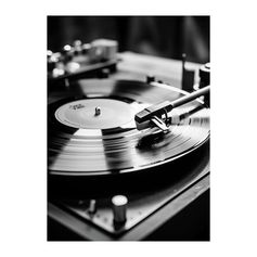 Affiche déco vinyles noir et blanc 30x40cm