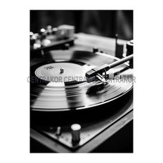 Affiche déco vinyles noir et blanc 30x40cm