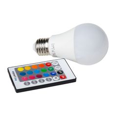 Ampoule LED E27 à changement de couleurs et télécommande