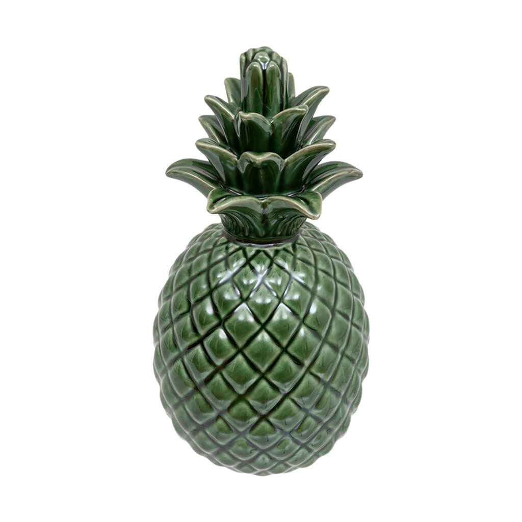 Ananas décoratif en céramique vert H 20cm