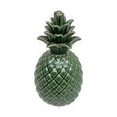 Ananas décoratif en céramique vert H 20cm