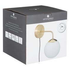 Applique DRIS en métal doré et verre D 15cm