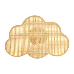 Applique murale nuage bambou beige H 20cm