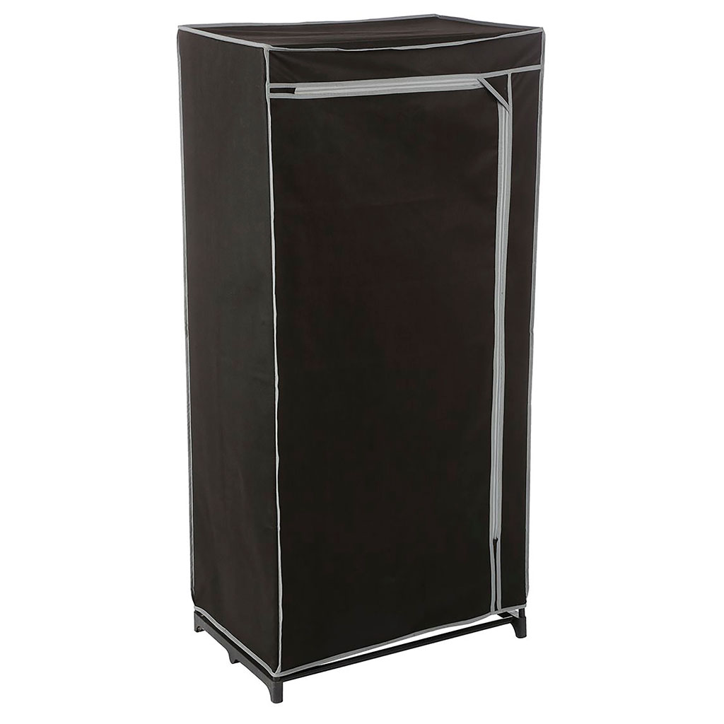 Armoire de rangement 1 penderie noire 70x148x46cm Centrakor
