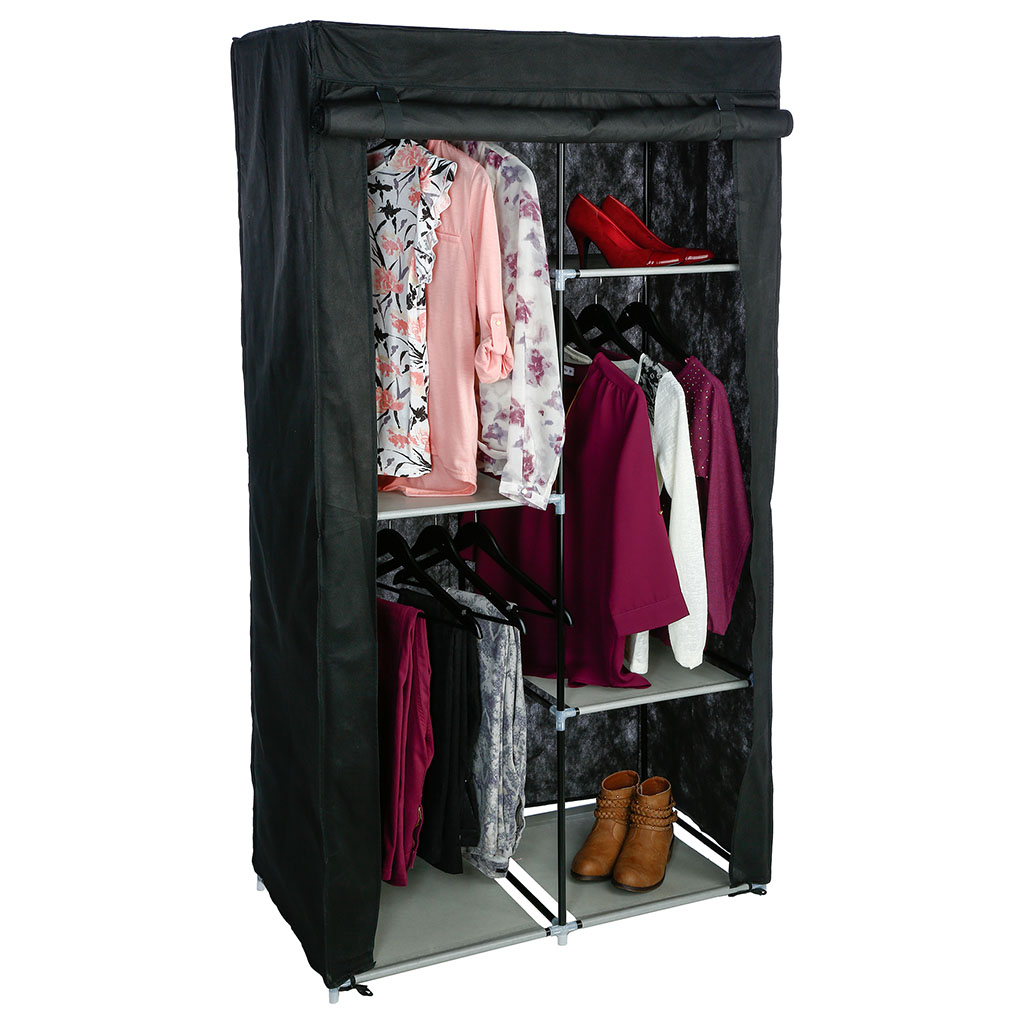 Armoire modulable non tissée noire 88xH 169x46cm Centrakor