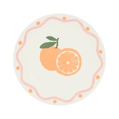 Assiette à dessert FRUITY orange porcelaine D 19cm