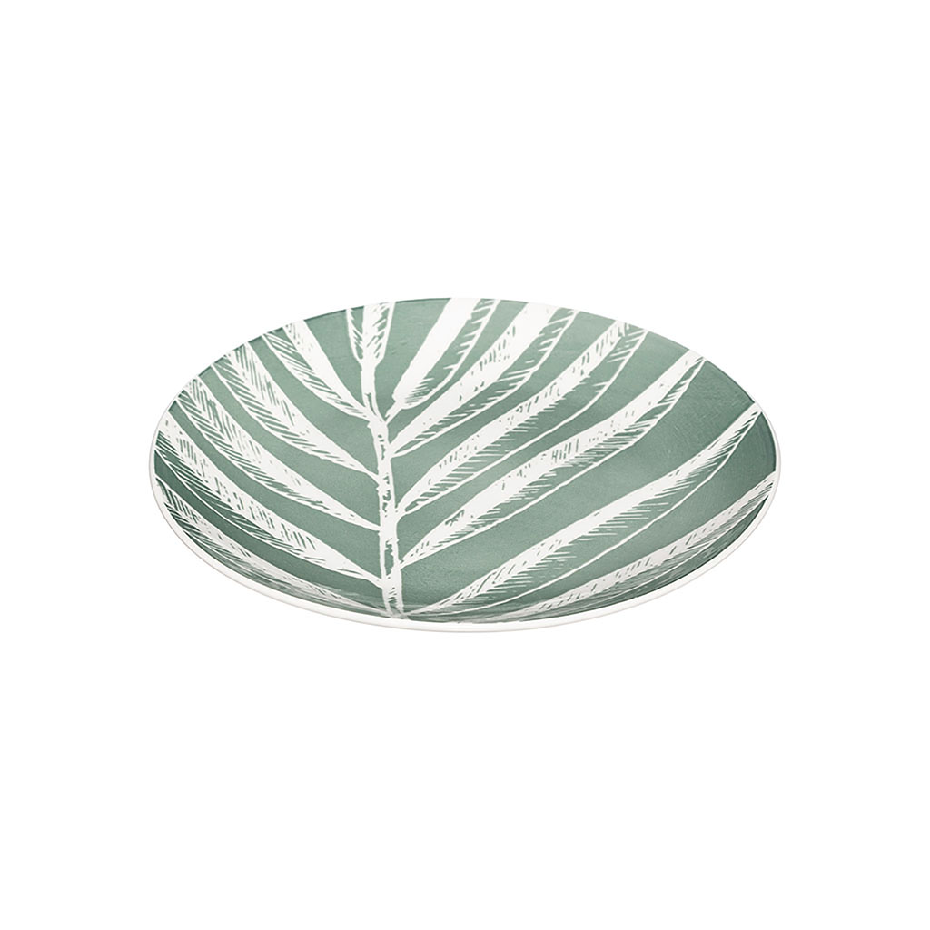 Assiette à dessert GREEN verte porcelaine D 19cm