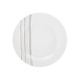 Assiette à dessert LIGNES en porcelaine blanche à motifs D 19cm