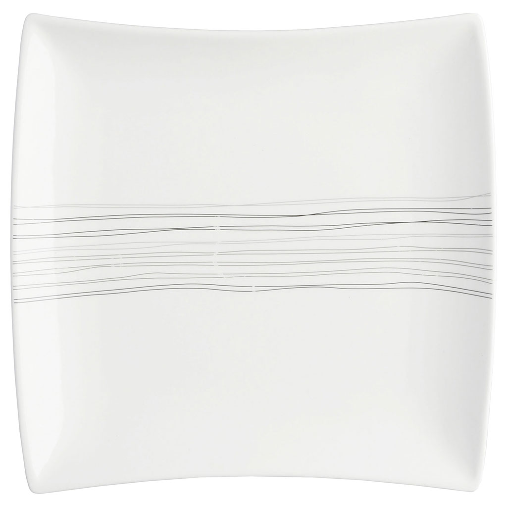 Assiette à dessert LIGNES en porcelaine D 20cm