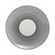 Assiette à dessert LUNIS en porcelaine blanche à motifs noirs D 19cm