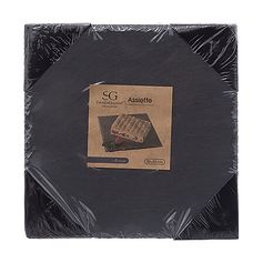 Assiette ardoise carrée 20x20cm