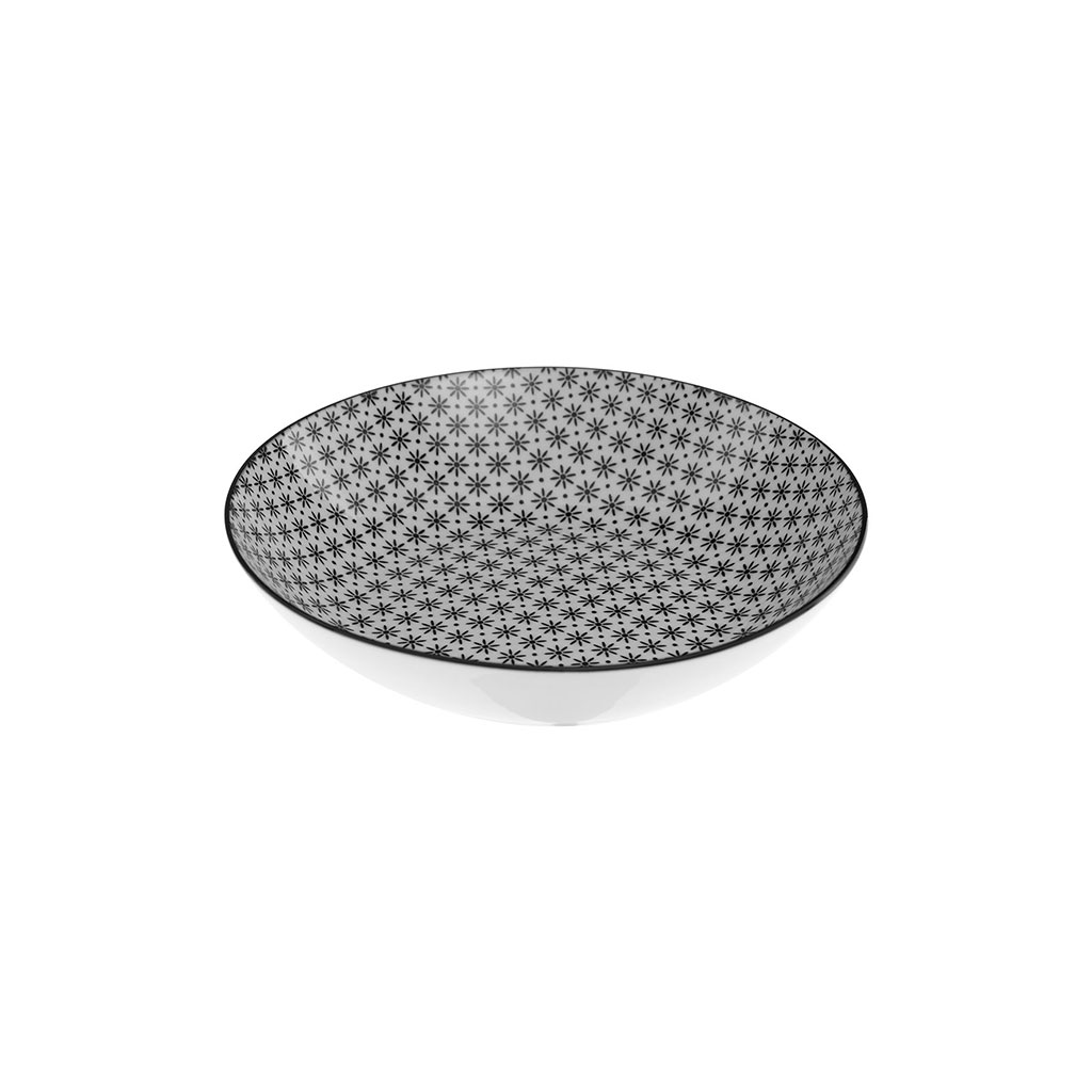 Assiette creuse BOHEMIA en porcelaine à motif floral D 20cm