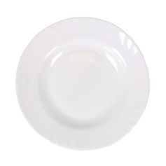 Assiette creuse EVERETTE verre opale D 23cm